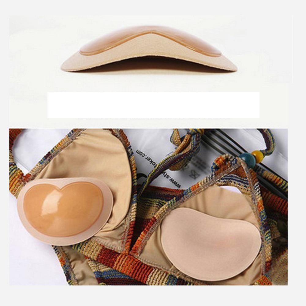 Heart-Shaped Adhesive Bikini and Bra Inserts, Silicone and Fabric, view 7