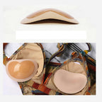 Heart-Shaped Adhesive Bikini and Bra Inserts, Silicone and Fabric, view 7