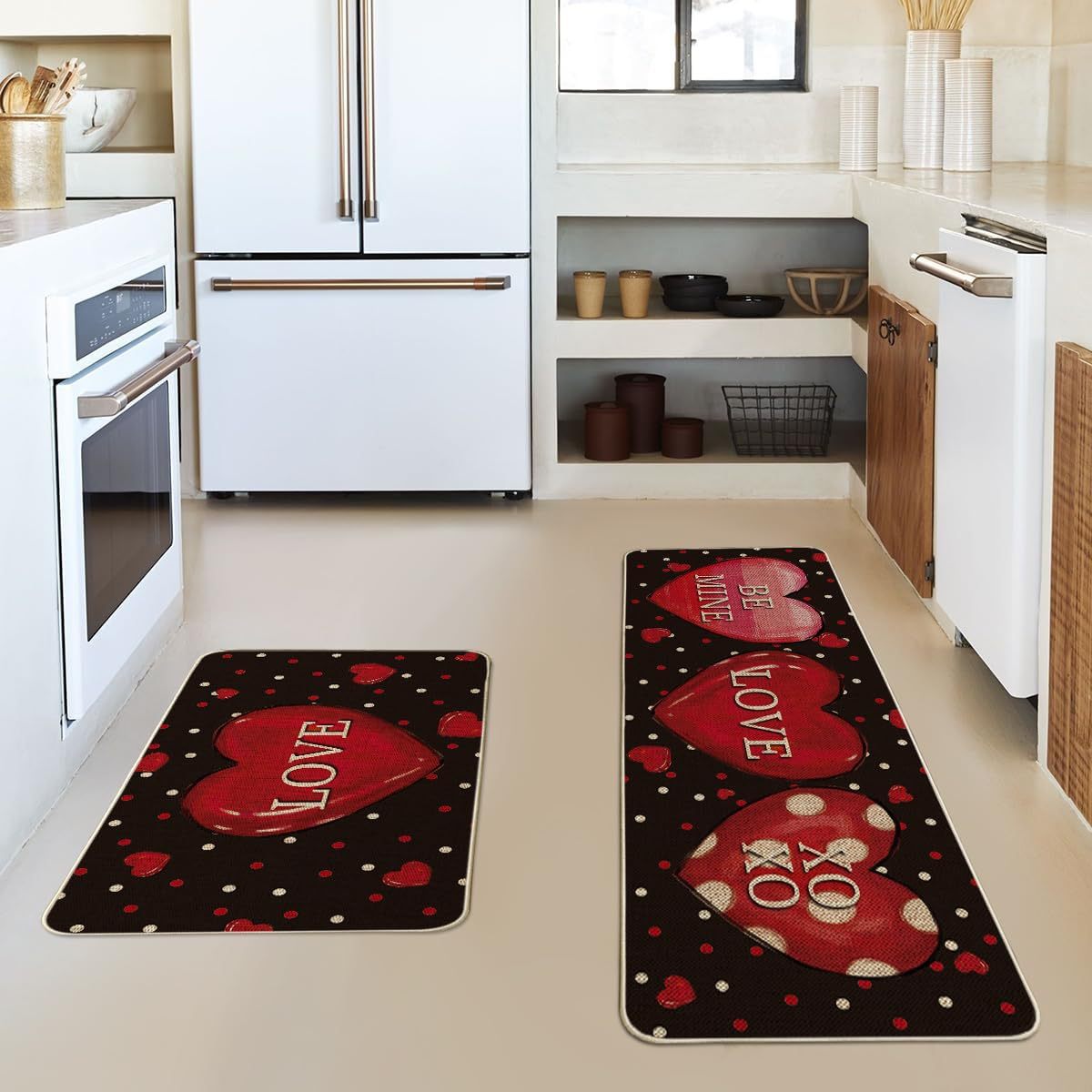 Heart-Themed Kitchen Runner Mat | Thrascher