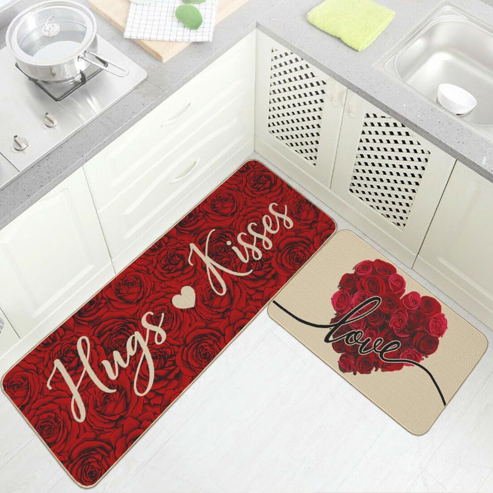Heart-Themed Kitchen Runner Mat | Thrascher