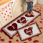 Heart-Themed Kitchen Runner Mat | Thrascher