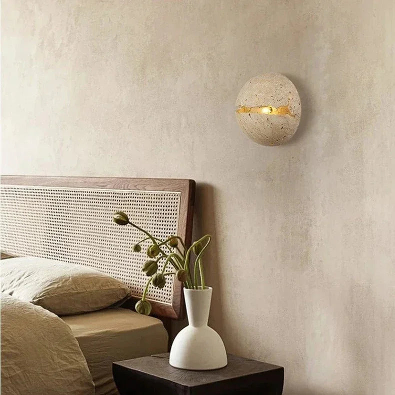Heltora Travertine Wall Lamp
