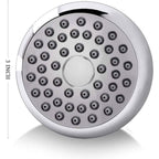 3-Inch Fixed Showerhead with Brass Swivel Joint, ABS Body, Chrome Finish