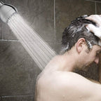 3-Inch Fixed Showerhead with Brass Swivel Joint, ABS Body, Chrome Finish