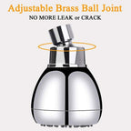 3-Inch Fixed Showerhead with Brass Swivel Joint, ABS Body, Chrome Finish