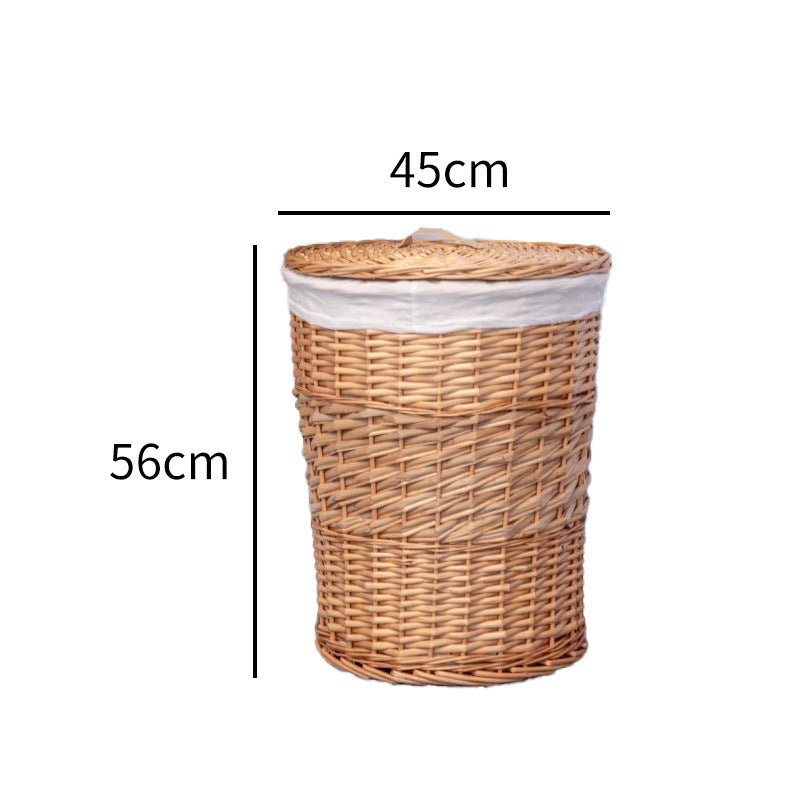 High-Quality Round Laundry Basket with Lid | Thrascher