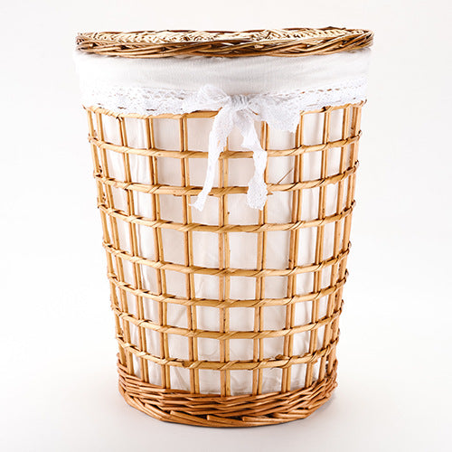 High-Quality Round Laundry Basket with Lid | Thrascher