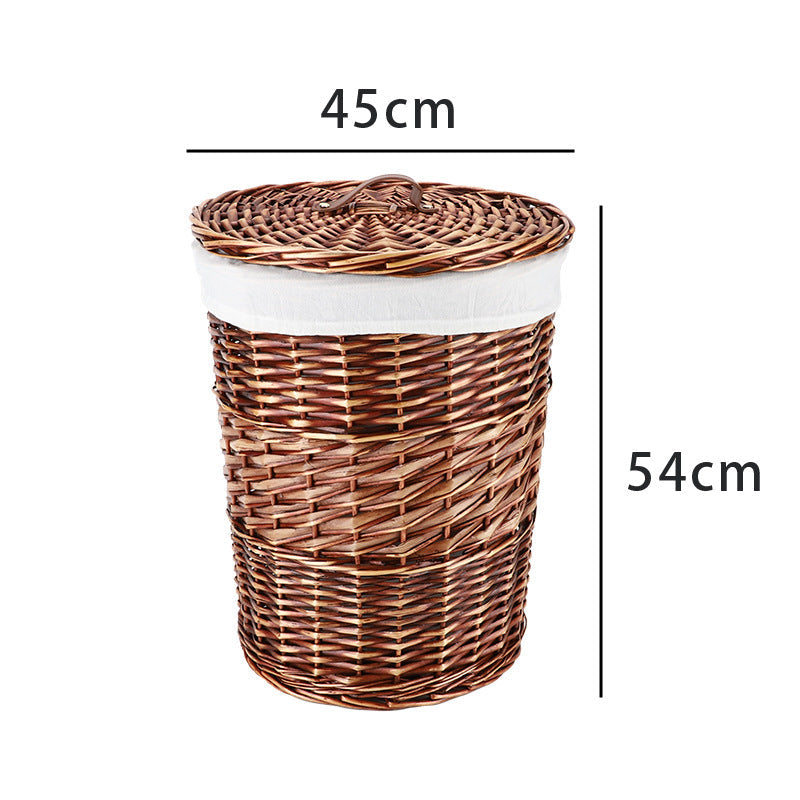 High-Quality Round Laundry Basket with Lid | Thrascher