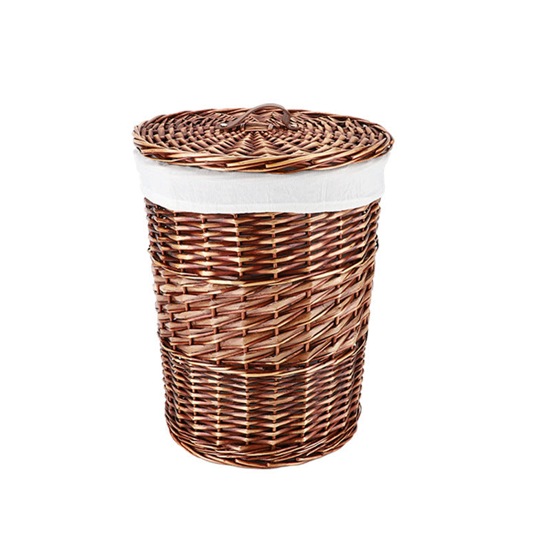High-Quality Round Laundry Basket with Lid | Thrascher