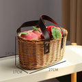 High-Quality Shopping Basket with Leather Handles | Thrascher
