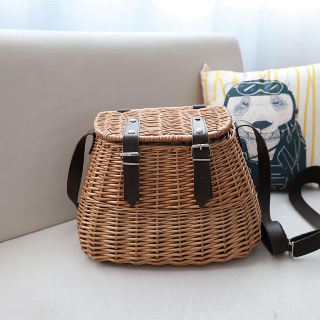 High-Quality Shopping Basket with Leather Handles | Thrascher