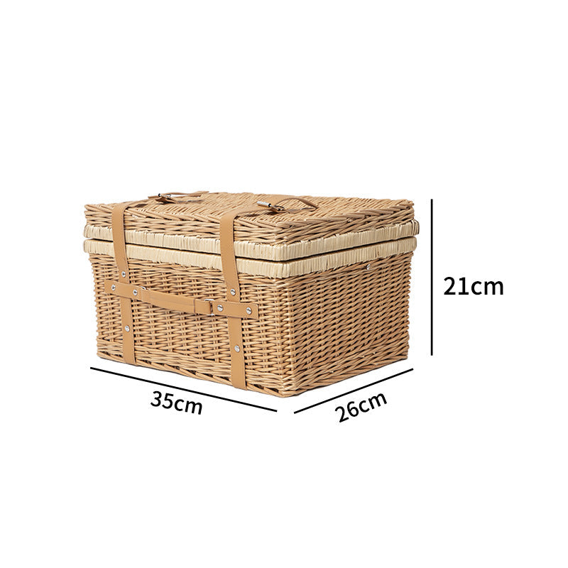 High-Quality Storage Basket with Leather Handles | Thrascher