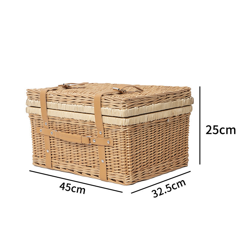 High-Quality Storage Basket with Leather Handles | Thrascher