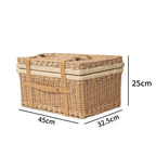 High-Quality Storage Basket with Leather Handles | Thrascher