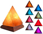 Himalayan Salt Crystal Sphere Lamp with Color Changing LED and Natural Wood Base | Thrascher