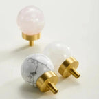 Ilsella Brass Marble Knobs