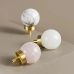 Ilsella Brass Marble Knobs