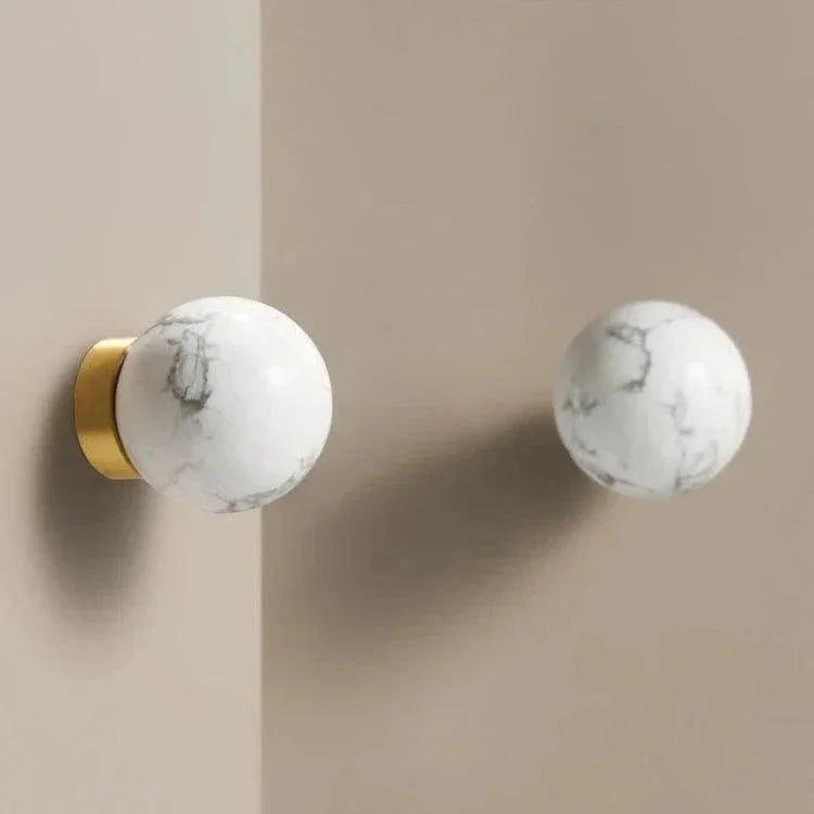 Ilsella Brass Marble Knobs