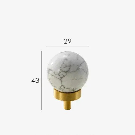 Ilsella Brass Marble Knobs