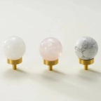 Ilsella Brass Marble Knobs