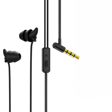 In-Ear Headphones with Double-Layer Silicone, 3.5mm Plug, Microphone & Remote