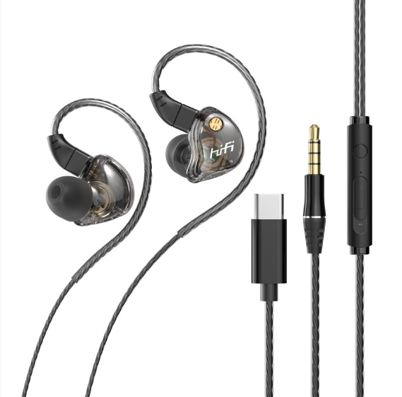 In-Ear Headphones with Replaceable 0.78mm Cable and Silver-Plated OFC Cable