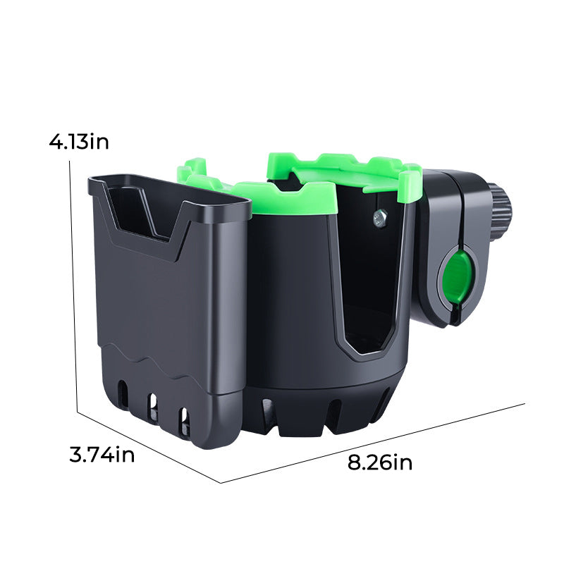 2-in-1 Universal Cup and Phone Holder for Strollers, Bikes & More