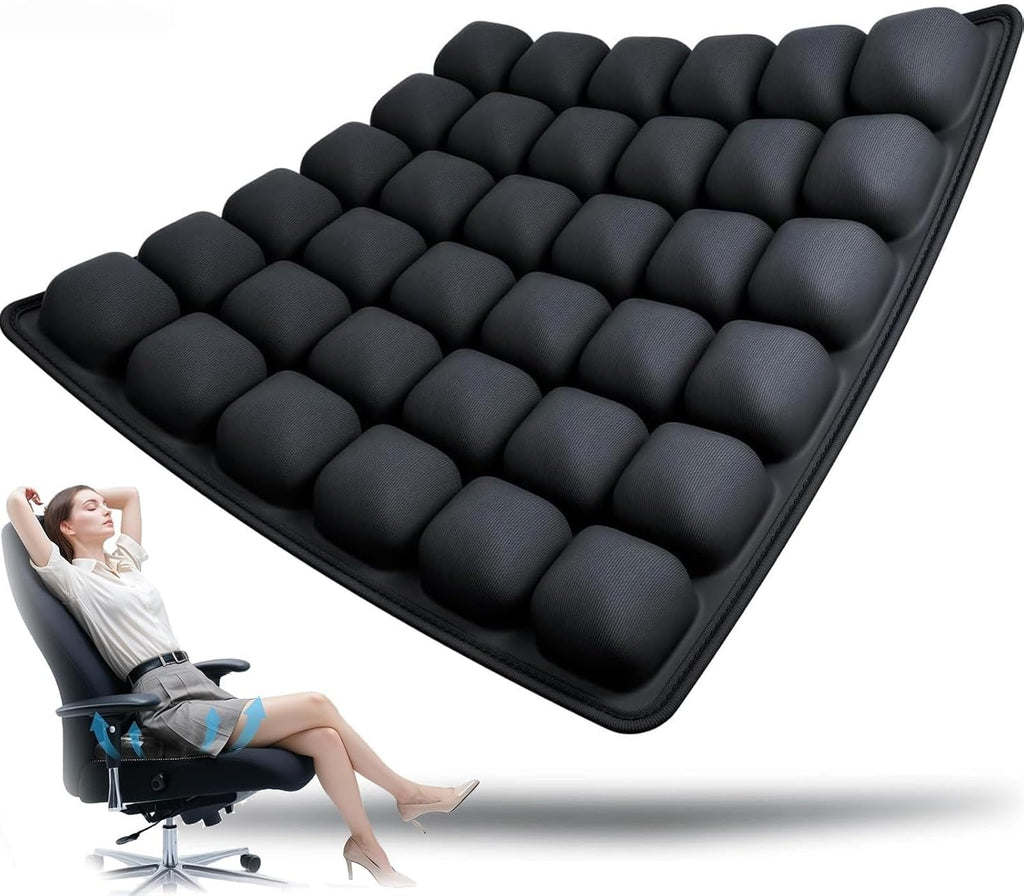 Inflatable Travel Seat Cushion, 36 Air Cells, Lycra and TPU