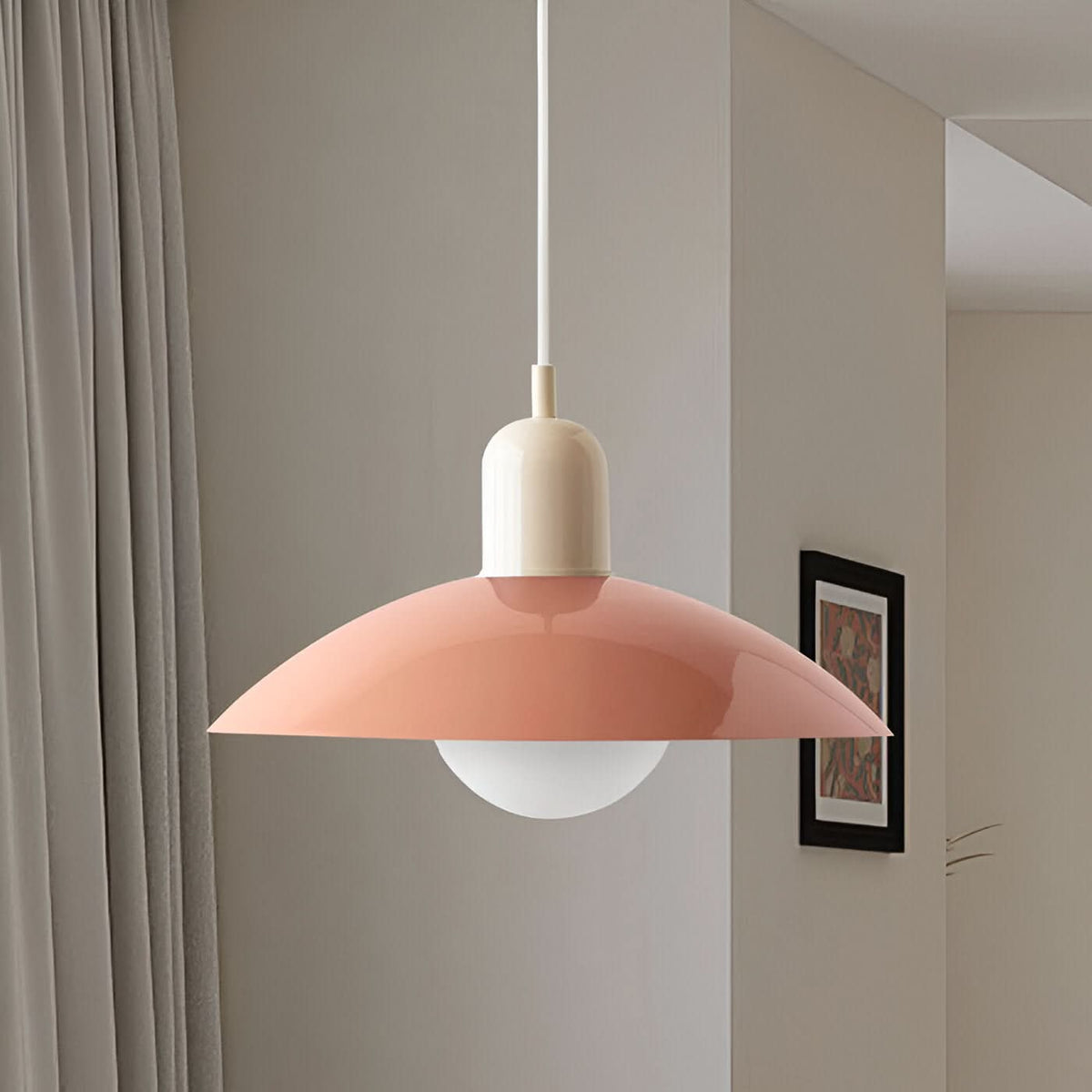 Iron Bauhaus Pendant Light, 1.5m Adjustable Cord, 32cm Shade, view 10