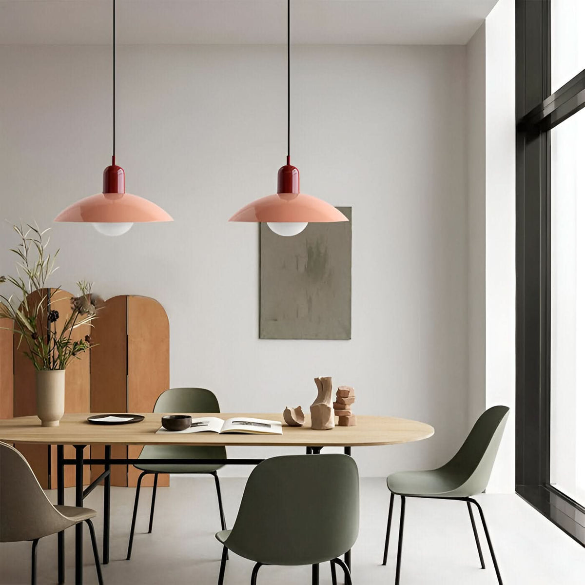 Iron Bauhaus Pendant Light, 1.5m Adjustable Cord, 32cm Shade, view 9