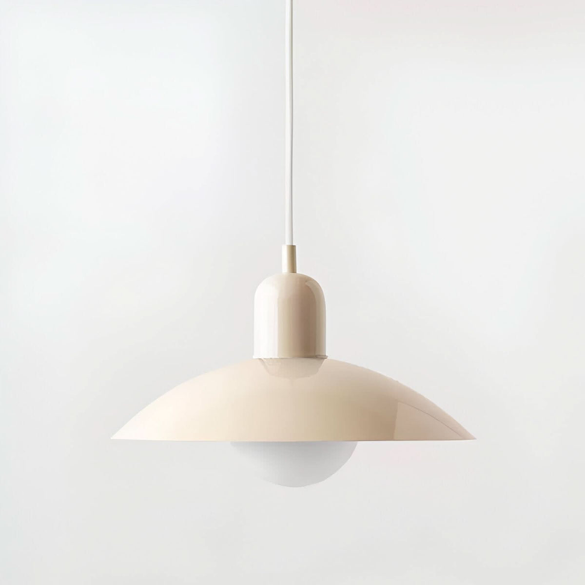 Iron Bauhaus Pendant Light, 1.5m Adjustable Cord, 32cm Shade