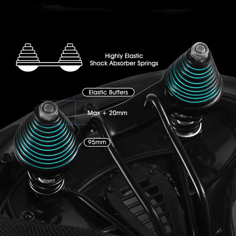 Extra Wide Breathable Ergonomic Bicycle Saddle, 8.5 x 11 in or 10.2 x 12.8 in