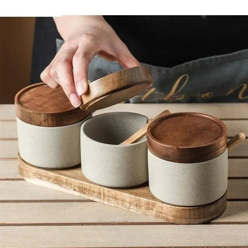 Jalbarno Ceramic Seasoning Jar Set