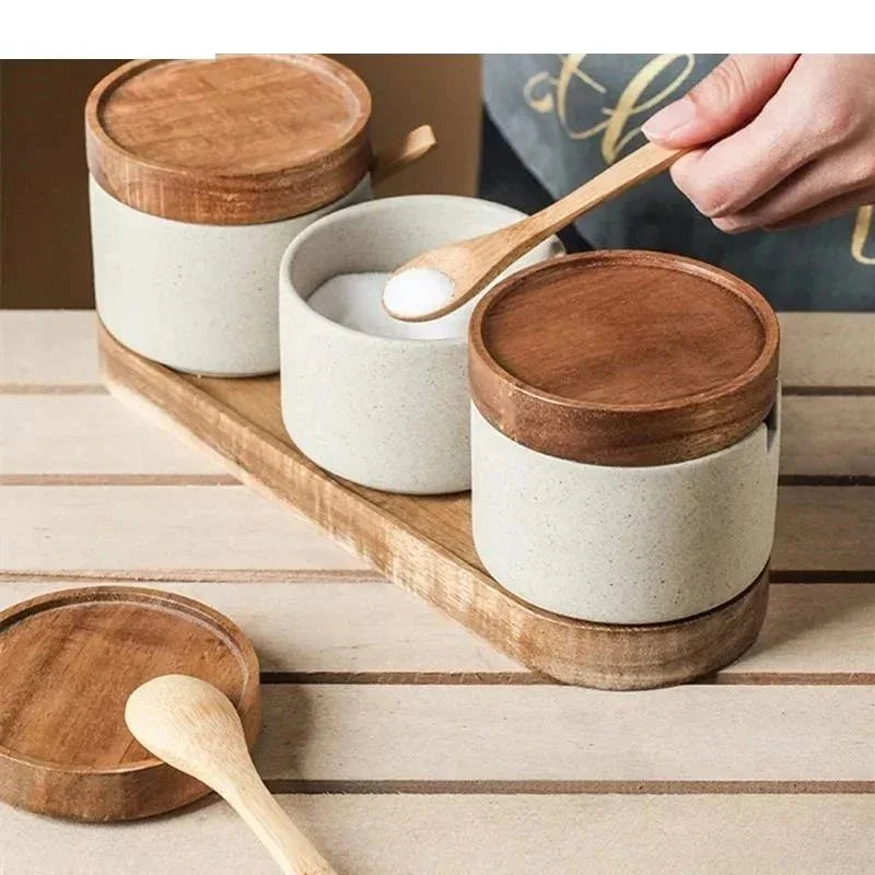 Jalbarno Ceramic Seasoning Jar Set