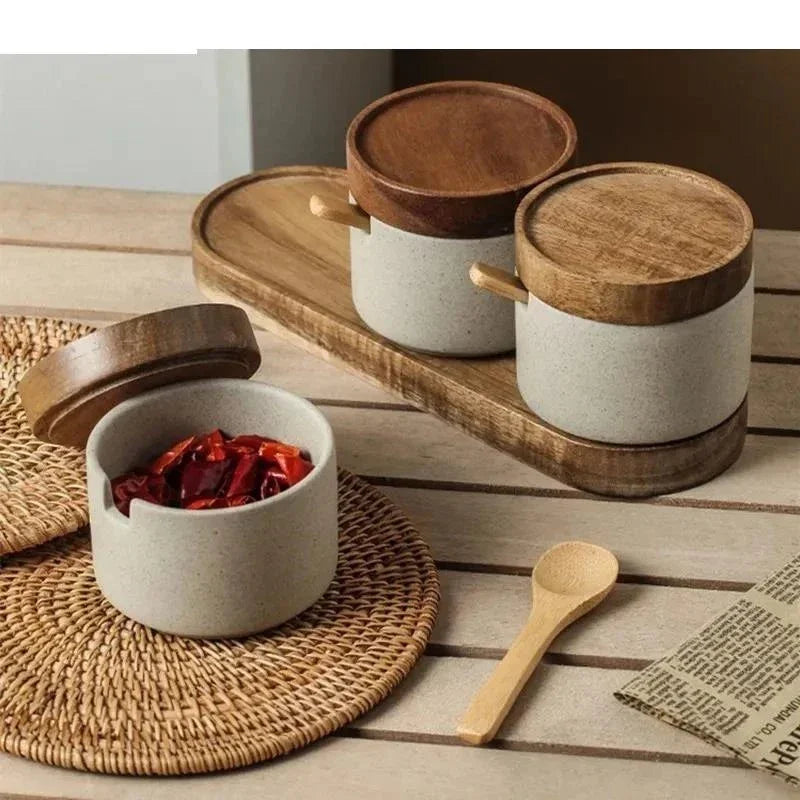 Jalbarno Ceramic Seasoning Jar Set