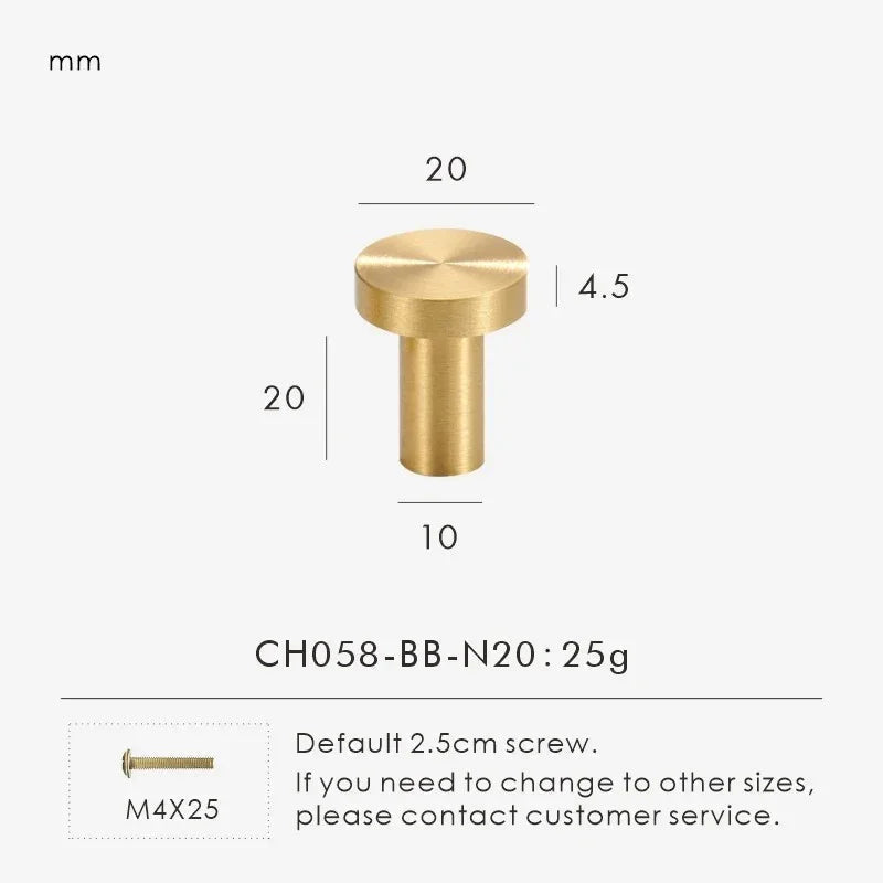Jordira Brass Cabinet Knob