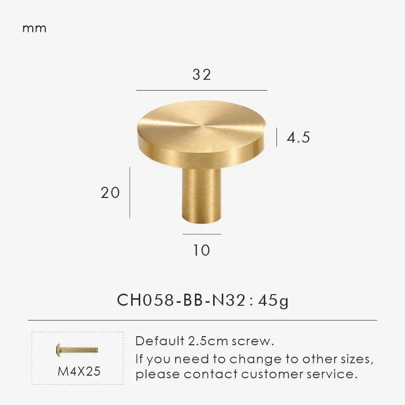 Jordira Brass Cabinet Knob
