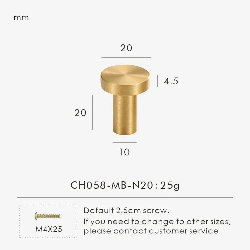 Jordira Brass Cabinet Knob