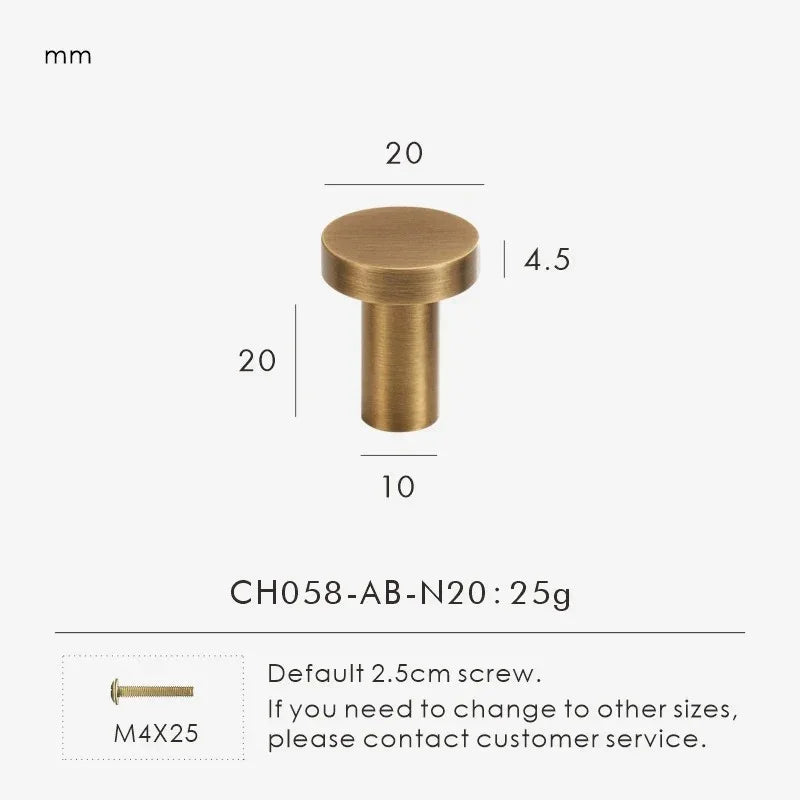 Jordira Brass Cabinet Knob