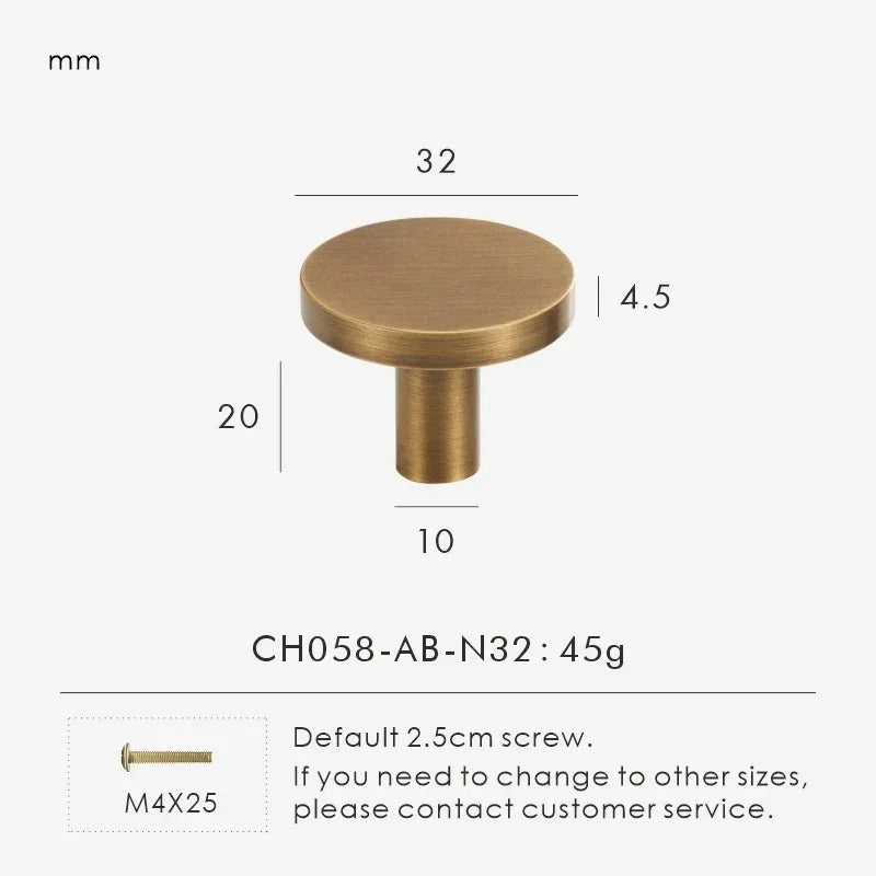 Jordira Brass Cabinet Knob