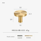 Jordira Brass Cabinet Knob
