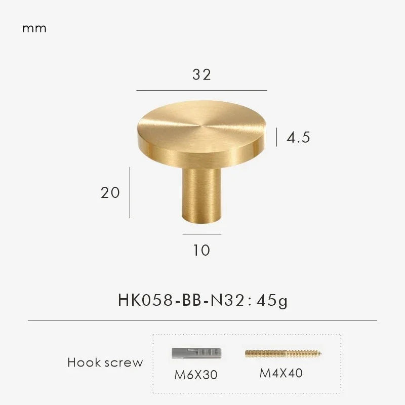Jordira Brass Cabinet Knob