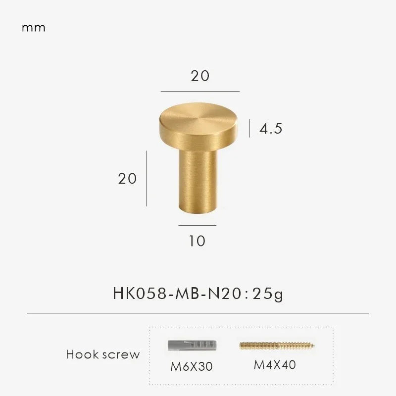 Jordira Brass Cabinet Knob