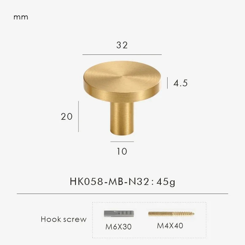 Jordira Brass Cabinet Knob