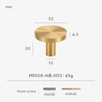 Jordira Brass Cabinet Knob