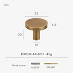 Jordira Brass Cabinet Knob