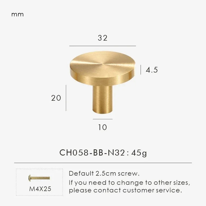 Jordira Brass Cabinet Knob
