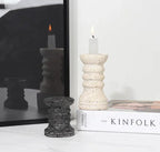 Jorrunda Travertine Candle Holders
