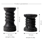Jorrunda Travertine Candle Holders
