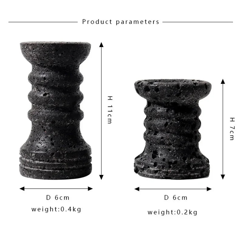 Jorrunda Travertine Candle Holders
